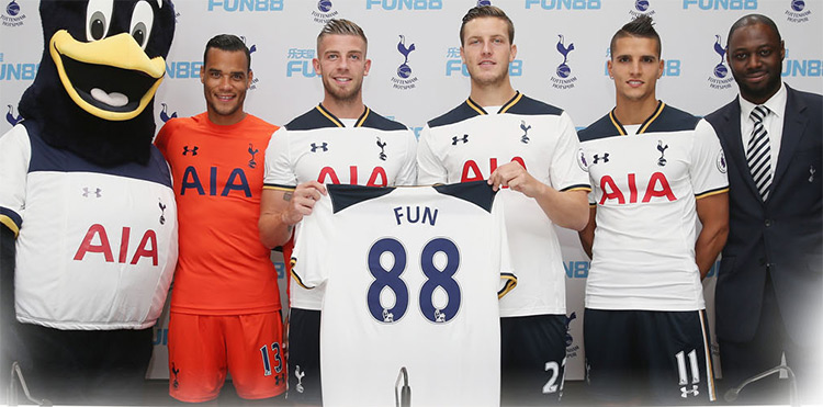 Fun88 tài trợ cho Tottenham Hotspur